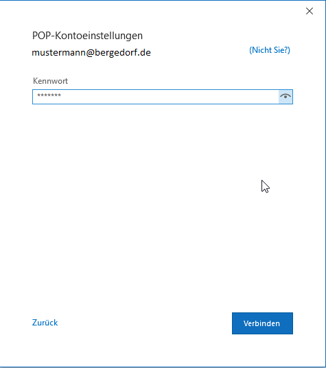 Kennwort angeben